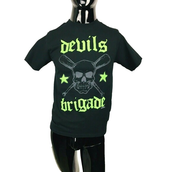 Y2K Machete Records "Devils Brigade Halfway To Hell" Concert Tee Black Neon - Picture 1 of 5